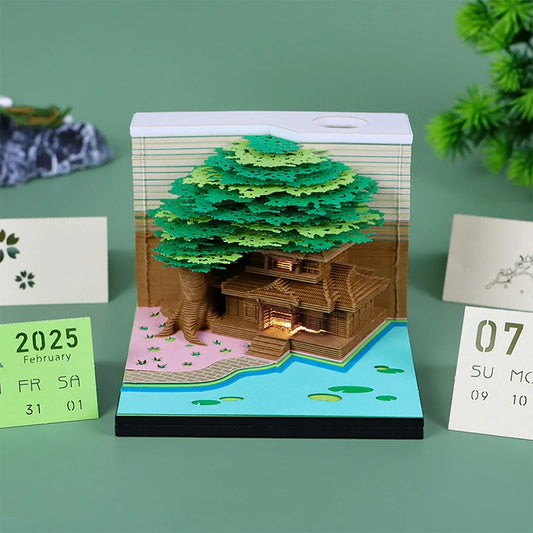 Green Tree (With Light And Calendar 2025)